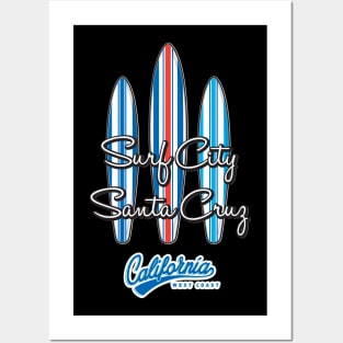 Santa Cruz California CA Surf City Surf Boards Posters and Art